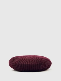 Clearance Reiss Berry Beatrice 9-12 yrs Wool Blend Rib Knit Beret With Cashmere