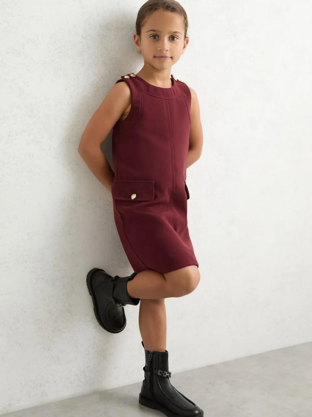 Reiss Berry Cyrus 9-13 yrs Button-Detail Sleeveless Shift Dress^ Dresses|Dresses