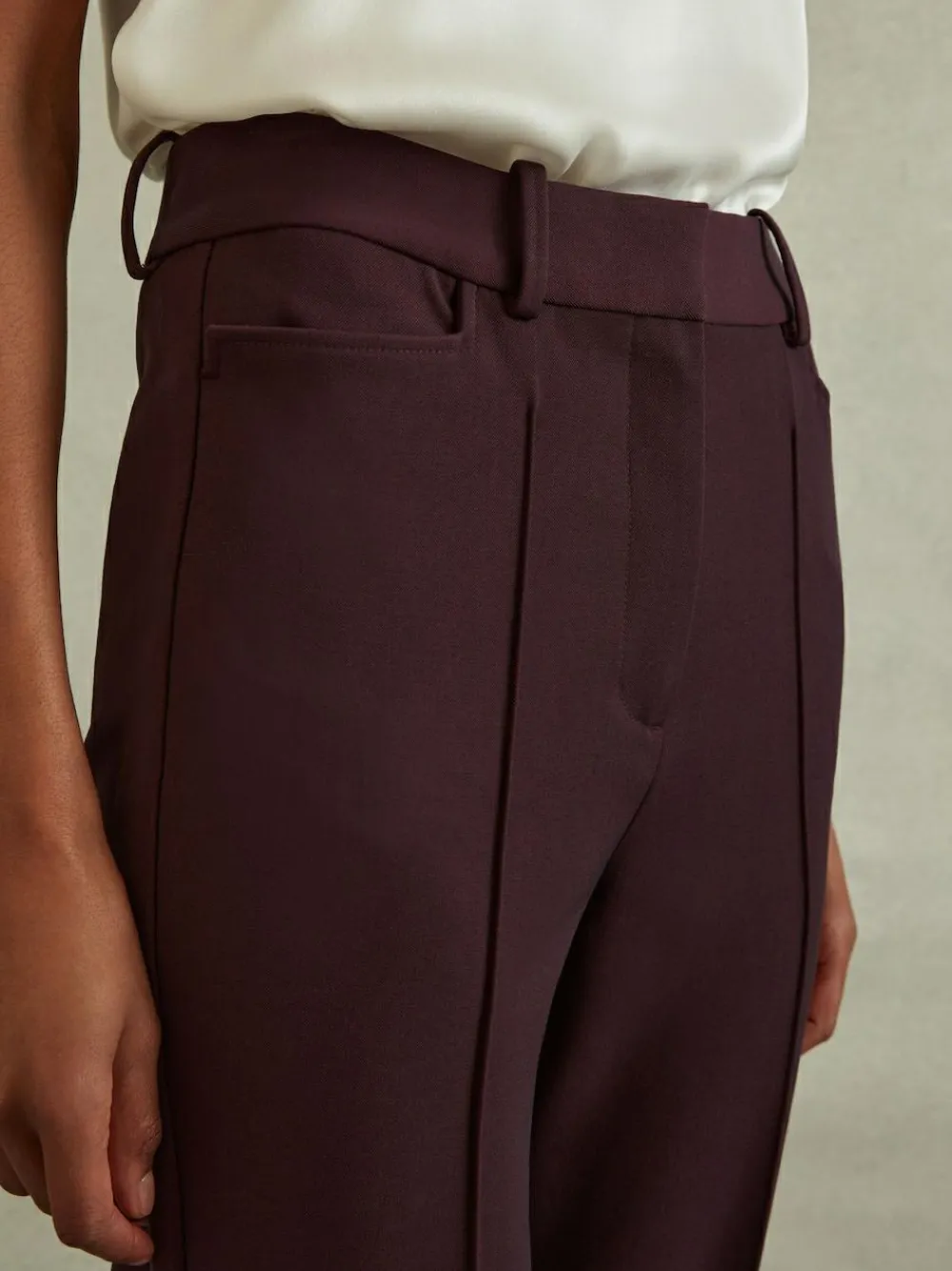 Best Reiss Gabi Flared Suit Trousers Berry