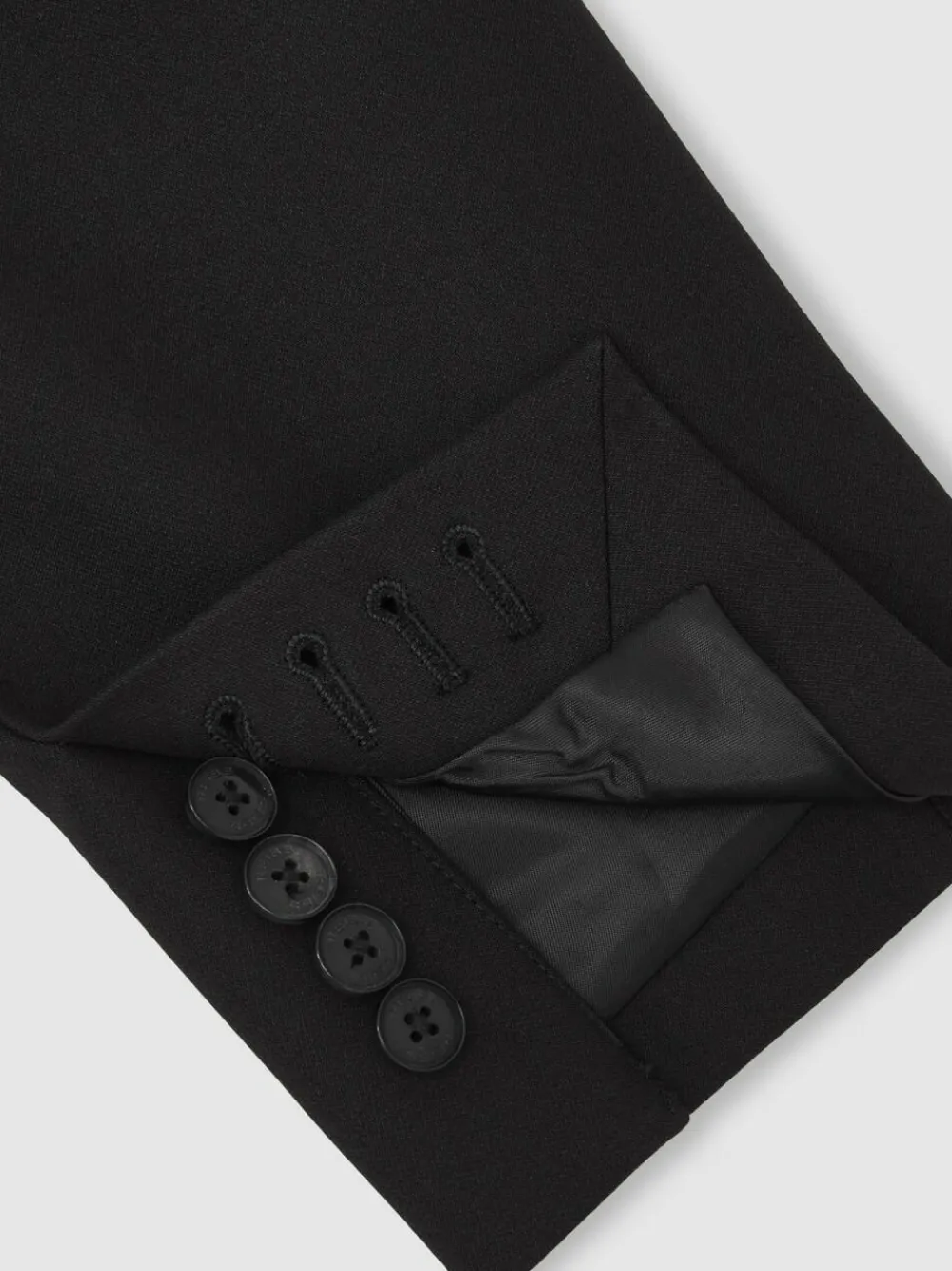 Reiss Black Arley Monogram Relaxed Single-Breasted Blazer^ Blazers & Formal Jackets|Occasionwear