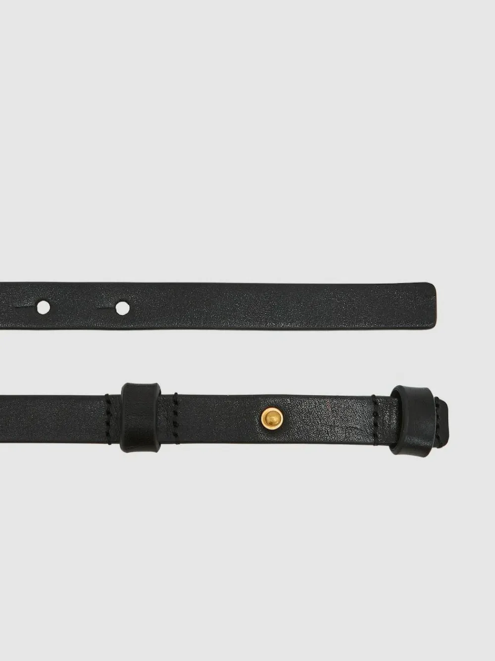 Reiss Black Cora Leather Buckle-Hardware Belt^Women Belts