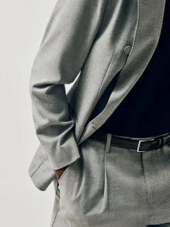 Outlet Reiss Dante Smooth Leather Belt Black