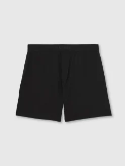 Sale Reiss Fleet Cotton Jersey Logo-Waistband Shorts with Stretch Black
