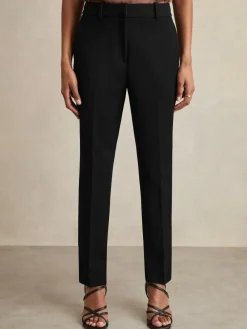 Reiss Gabi Petite Slim-Fit Suit Trousers Black
