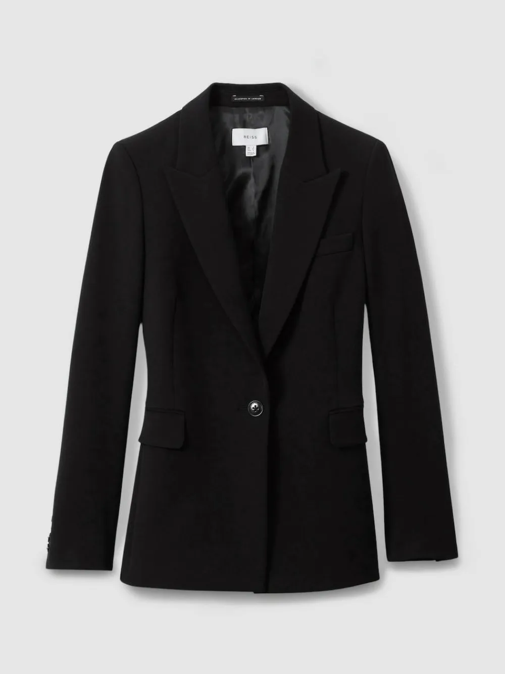 Sale Reiss Gabi Petite Tailored Single Breasted Suit Blazer Black