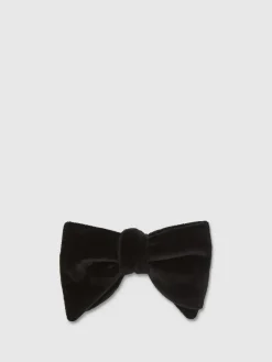 Reiss Black Hike Velvet Bow Tie