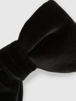 Reiss Black Hike Velvet Bow Tie
