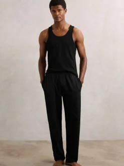 Reiss Hugo Cotton Jersey Logo-Waistband Joggers with Stretch^ Pyjamas