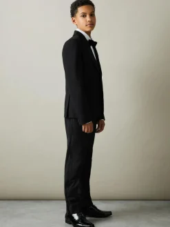 Outlet Reiss Black Knightsbridge 3-9 yrs Single-Breasted Tuxedo Blazer Wool-Blend