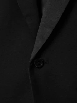 Outlet Reiss Black Knightsbridge 3-9 yrs Single-Breasted Tuxedo Blazer Wool-Blend