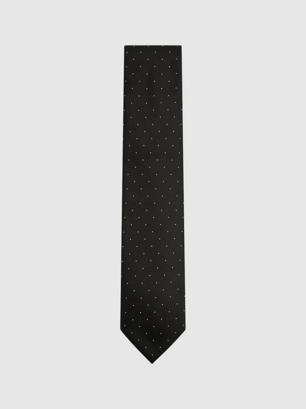 New Reiss Black Liam Polka Dot Silk Tie