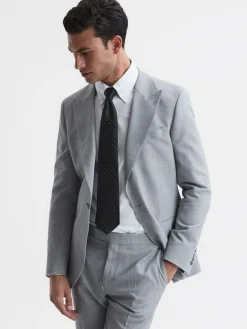 New Reiss Black Liam Polka Dot Silk Tie