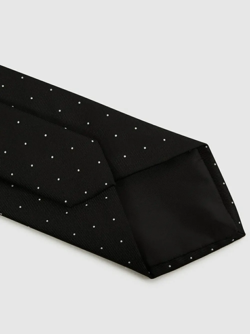 New Reiss Black Liam Polka Dot Silk Tie