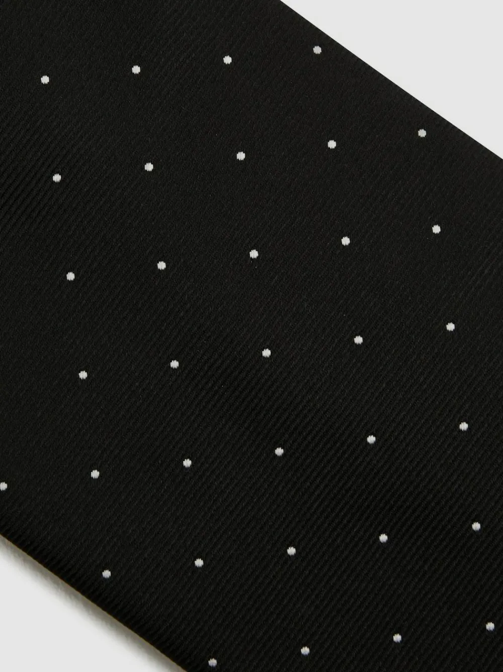 New Reiss Black Liam Polka Dot Silk Tie