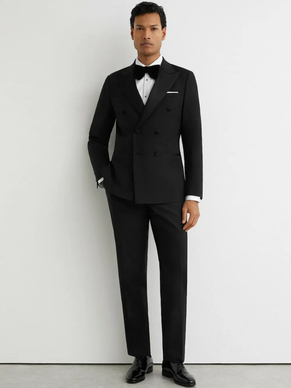 Clearance Reiss Black Poker Db Tailored-Fit Double-Breasted Tuxedo Jacket