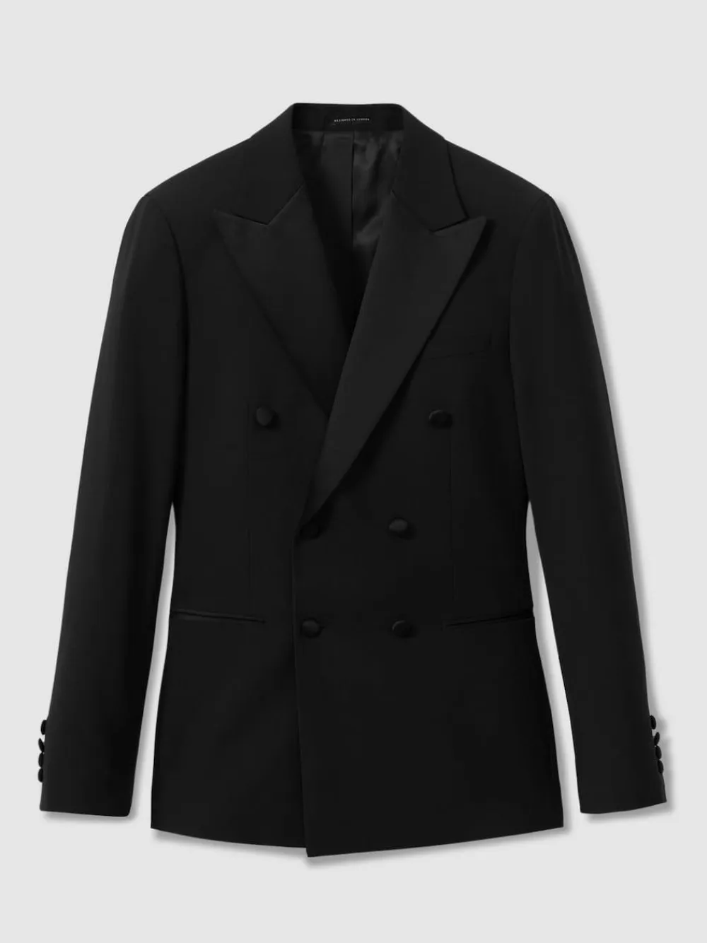 Clearance Reiss Black Poker Db Tailored-Fit Double-Breasted Tuxedo Jacket