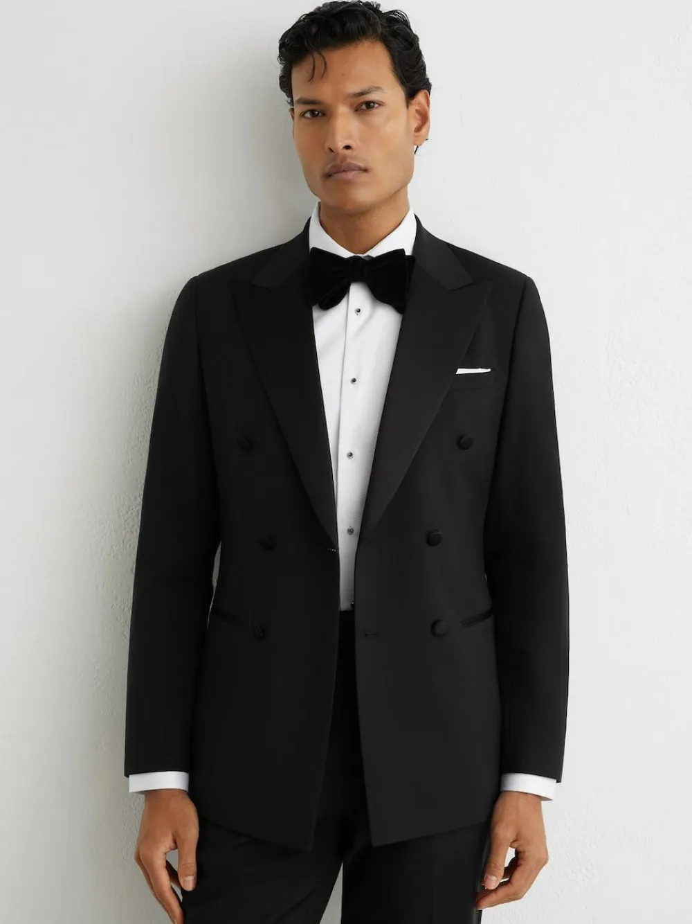 Clearance Reiss Black Poker Db Tailored-Fit Double-Breasted Tuxedo Jacket