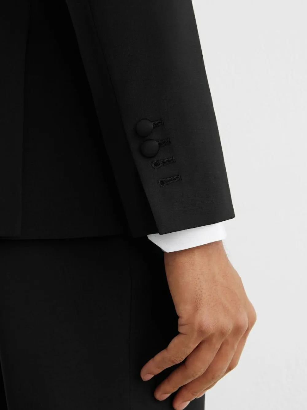 Clearance Reiss Black Poker Db Tailored-Fit Double-Breasted Tuxedo Jacket