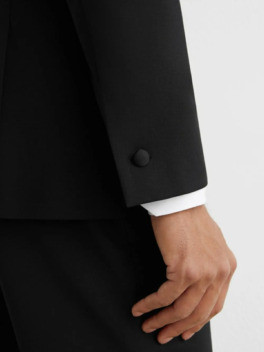 Best Reiss Black Poker Peak Lapel Single-Breasted Tuxedo Jacket Tailored-Fit