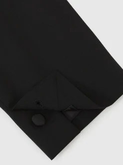 Best Reiss Black Poker Peak Lapel Single-Breasted Tuxedo Jacket Tailored-Fit