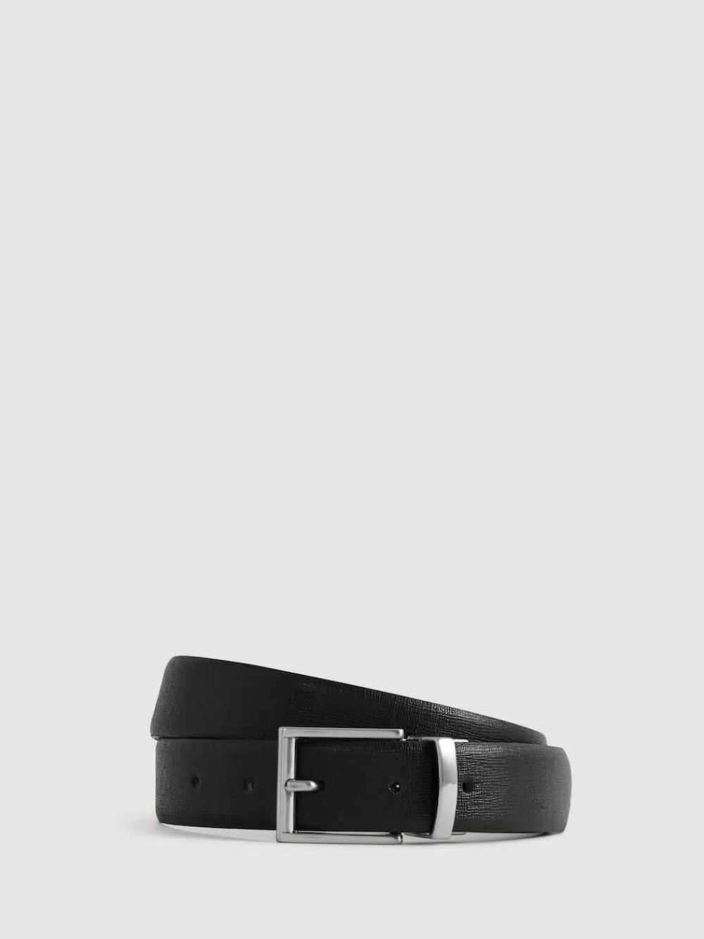 Best Reiss Ricky Reversible Leather Belt Black