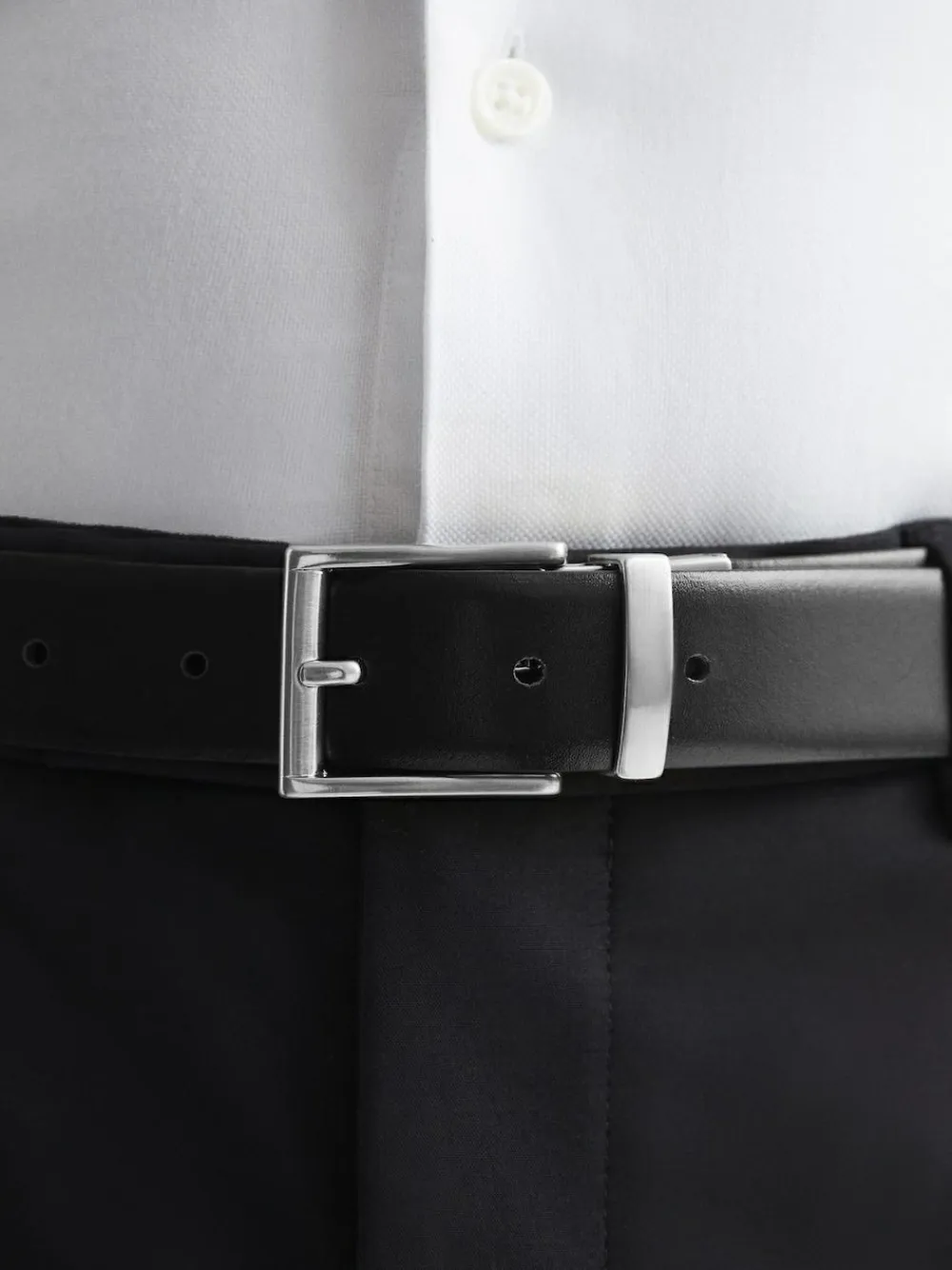 Best Reiss Ricky Reversible Leather Belt Black