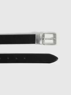 Best Reiss Ricky Reversible Leather Belt Black
