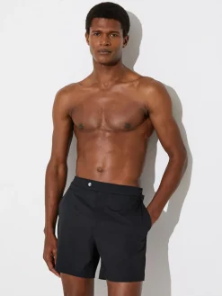 New Reiss Sun Side-Adjuster Swim Shorts Black