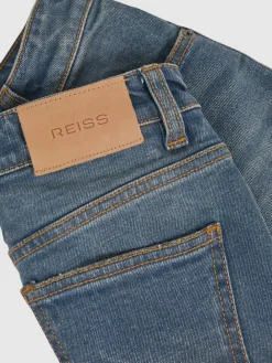 New Reiss Blue Belinda 9-13 yrs Straight-Leg Turn-Up Jeans