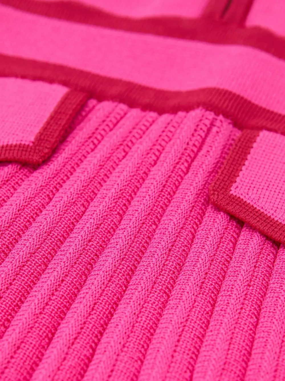 New Reiss Anne 3-9 yrs Pleated Tipped Knit Dress Bright Pink