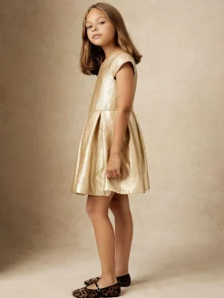 New Reiss Brown Amelia Girls Leopard-Print Ballet Pumps