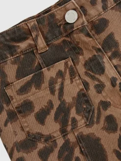 Outlet Reiss Brown Wilma 3-9 yrs Leopard-Print Flared Jeans