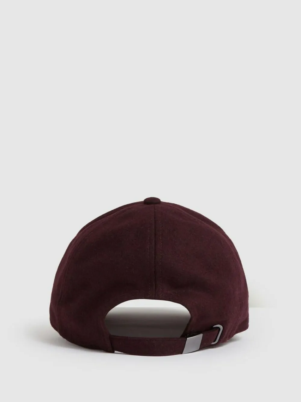 Outlet Reiss Fiona Wool-Blend Flannel Baseball Cap Burgundy