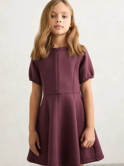 Best Reiss Jenny 9-13 yrs Premium Interlock-Jersey Dress Burgundy