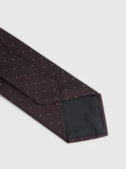 Reiss Burgundy Liam Polka Dot Silk Tie^ Ties & Pocket Squares