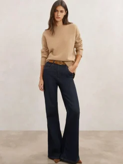 Outlet Reiss Camel Ella Wool-Cashmere Crew-Neck Jumper