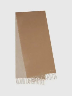 Sale Reiss Camel Picton Wool and Cashmere Scarf