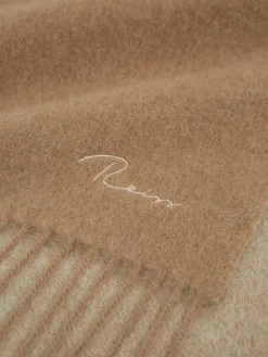 Sale Reiss Camel Picton Wool and Cashmere Scarf