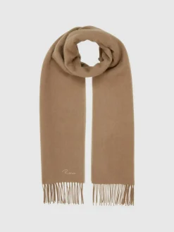 Sale Reiss Camel Picton Wool and Cashmere Scarf