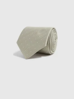Reiss Champagne Liam Polka Dot Silk Tie^ Ties & Pocket Squares