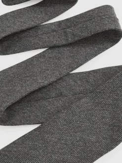 New Reiss Donato Wool-Silk Textured Tie Charcoal