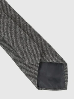 New Reiss Donato Wool-Silk Textured Tie Charcoal