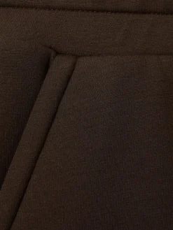 Sale Reiss Chocolate Bernie Premium Interlock Wide-Leg Joggers