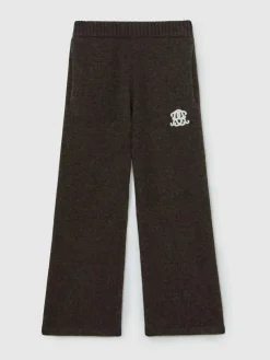 Reiss Chocolate Brown Blake 3-9 yrs Monogram Relaxed Wool-Blend Joggers Unisex Fit^ Jeans & Joggers