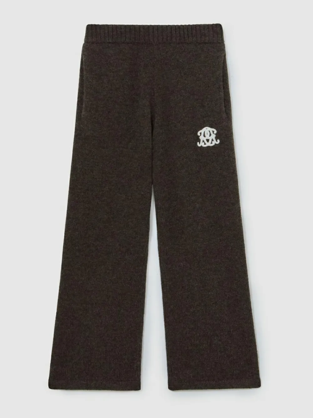 Reiss Chocolate Brown Blake 3-9 yrs Monogram Relaxed Wool-Blend Joggers Unisex Fit^ Jeans & Joggers