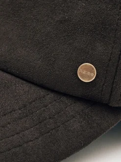 Outlet Reiss Chocolate Nicky Faux Suede Baseball-Style Cap