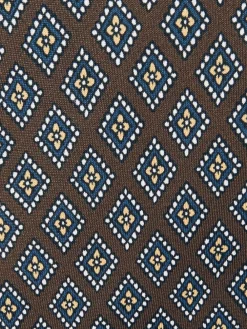 Hot Reiss Bortolo Silk Floral Medallion-Print Tie Chocolate/Charcoal