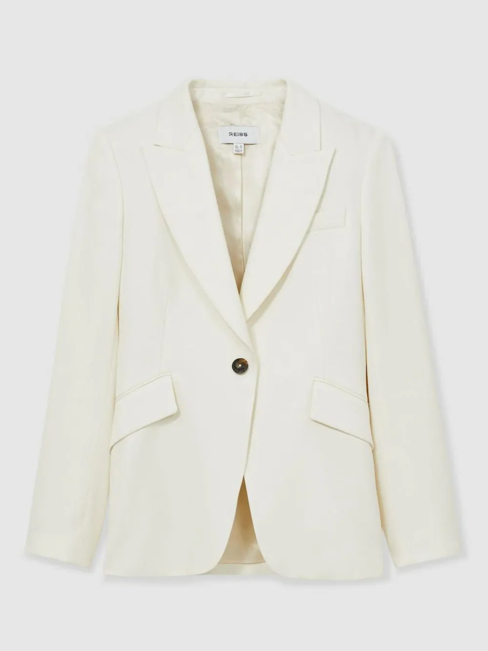 Reiss Cream Millie Single-Breasted Peak-Lapel Tailored Blazer^Women Suits & Tailoring|Blazers