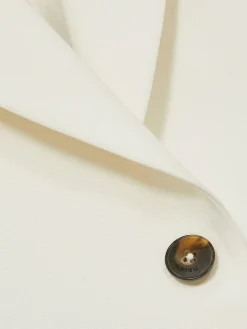 Reiss Cream Millie Single-Breasted Peak-Lapel Tailored Blazer^Women Suits & Tailoring|Blazers