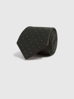 Reiss Dark Green Liam Polka Dot Silk Tie^ Ties & Pocket Squares